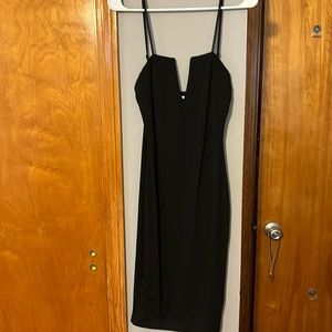 Black bodycon tube dress
